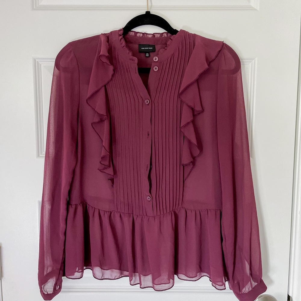 Target Who What Wear Sheer Blouse - XS